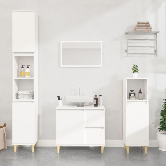 HKH Armário Casa de Banho - 30x30x190 Cm - Branco