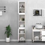 HKH Armario Baño - 30x30x190 Cm - Blanco