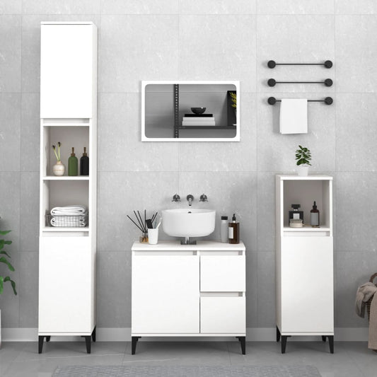 HKH Armário Casa de Banho - 30x30x190 Cm - Branco