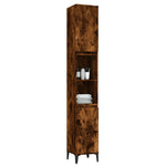 HKH Armario de WC en Roble Ahumado - 30x30x190 Cm