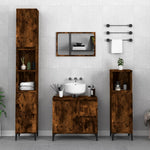 HKH Armario de WC en Roble Ahumado - 30x30x190 Cm