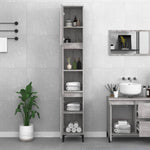 HKH Mueble de baño Sonoma - 30x30x190 cm - Gris