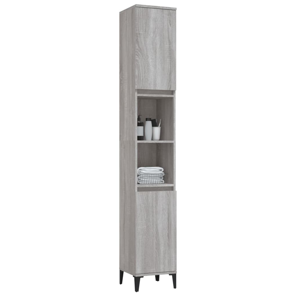 HKH Mueble de baño Sonoma - 30x30x190 cm - Gris
