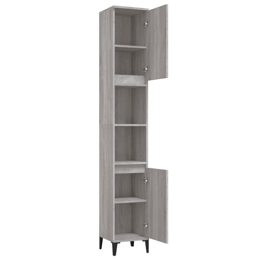 HKH Mueble de baño Sonoma - 30x30x190 cm - Gris
