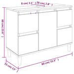 HKH Mueble de lavabo - 80x33x60 Cm - Blanco