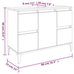 HKH Armário de Lavatório - 80x33x60 Cm - Branco