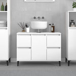 HKH Armário de Lavatório - 80x33x60 Cm - Branco