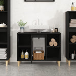 Mueble de baño HKH - 80x33x60 cm - Negro