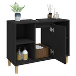 Mueble de baño HKH - 80x33x60 cm - Negro