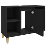 Mueble de baño HKH - 80x33x60 cm - Negro