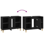 Mueble de baño HKH - 80x33x60 cm - Negro