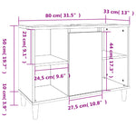 Mueble de baño HKH - 80x33x60 cm - Negro