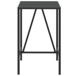 HKH Mesa de Bar com Tampo de Vidro Vime Pe - Preto