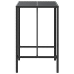 HKH Mesa de Bar com Tampo de Vidro Vime Pe - Preto