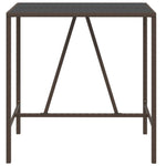HKH Mesa de Bar com Tampo de Vidro Vime Pe Castanho - Marrom