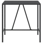 HKH Mesa de Bar com Tampo de Vidro Vime Pe - Preto