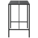HKH Mesa de Bar com Tampo de Vidro Vime Pe - Preto