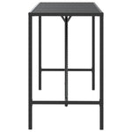 HKH Mesa de Bar com Tampo de Vidro Vime Pe - Preto