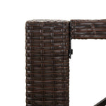 HKH Mesa de Bar com Tampo de Vidro Vime Pe Castanho - Marrom