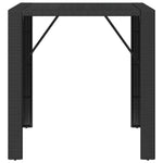 HKH Mesa de Bar com Tampo de Vidro Vime Pe - Preto