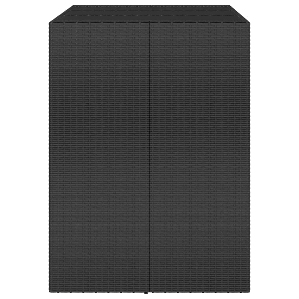 HKH Mesa de Bar com Tampo de Vidro Vime Pe - Preto