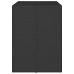 HKH Mesa de Bar com Tampo de Vidro Vime Pe - Preto