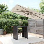 HKH Mesa de Bar com Tampo de Vidro Vime Pe - Preto