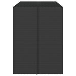 HKH Mesa de Bar com Tampo de Vidro Vime Pe - Preto