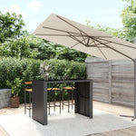 HKH Mesa de Bar com Tampo de Vidro Vime Pe - Preto