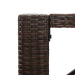 HKH Mesa de Bar com Tampo de Vidro Vime Pe Castanho - Marrom