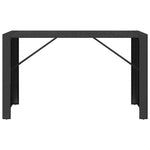 HKH Mesa de Bar com Tampo de Vidro Vime Pe - Preto