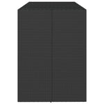 HKH Mesa de Bar com Tampo de Vidro Vime Pe - Preto