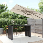 HKH Mesa de Bar com Tampo de Vidro Vime Pe - Preto