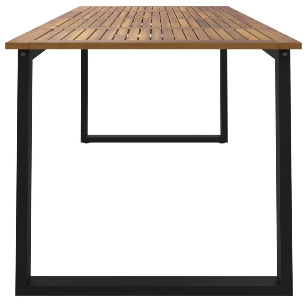 HKH Mesa Jardim C/ Pernas em Forma de U Acácia Maciça - Marrom
