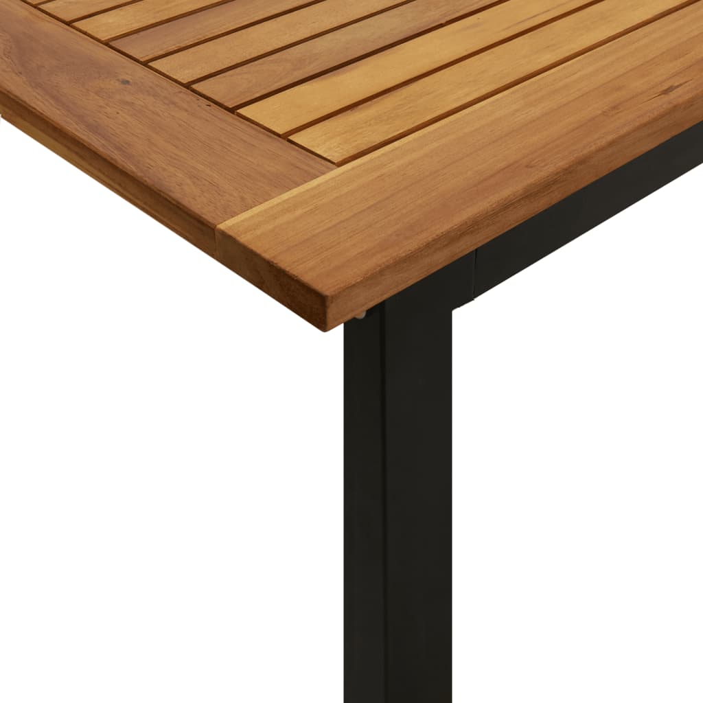 HKH Mesa Jardim C/ Pernas em Forma de U Acácia Maciça - Marrom