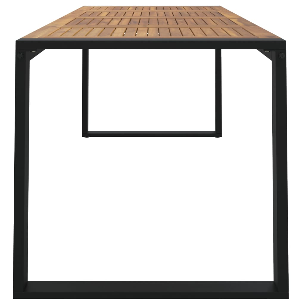 HKH Mesa Jardim C/ Pernas em Forma de U Acácia Maciça - Marrom