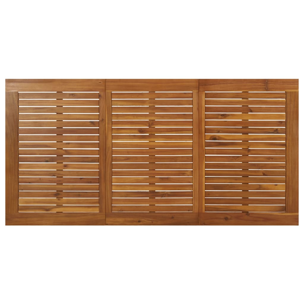 HKH Mesa Jardim C/ Pernas Estilo Grampo Acácia Maciça - Marrom