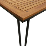 HKH Mesa Jardim C/ Pernas Estilo Grampo Acácia Maciça - Marrom