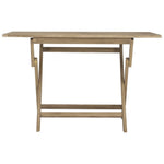 HKH Mesa de Jardim Dobrável 120x70x75 Cm Teca Maciça Cinzento - Marrom