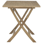 HKH Mesa de Jardim Dobrável 120x70x75 Cm Teca Maciça Cinzento - Marrom