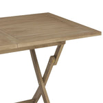 HKH Mesa de Jardim Dobrável 120x70x75 Cm Teca Maciça Cinzento - Marrom