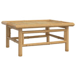 HKH 5 Pcs Conjunto Lounge de Jardim Bambu C/ Almofadões Verdes - Marrom