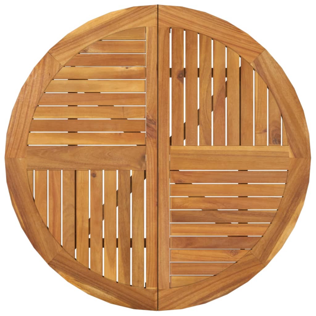 HKH Mesa de Jardim Ã˜ 85 Cm Madeira de Acácia Maciça - Marrom