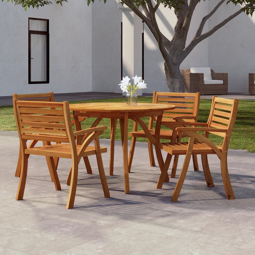 HKH Mesa de Jardim Ã˜ 110 Cm Madeira de Acácia Maciça - Marrom