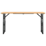 HKH Mesa de Cerveja Dobrável 170x50x75/105 Cm Madeira Abeto Maciça - Marrom