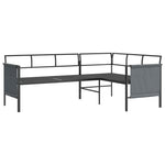 HKH 2 Pcs Conjunto Lounge de Jardim Aço - Antracite