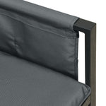 HKH Sofá de Canto de Jardim Aço e Textilene - Antracite