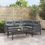 HKH Mesa de Centro de Jardim 110x55x35 Cm Aço - Antracite
