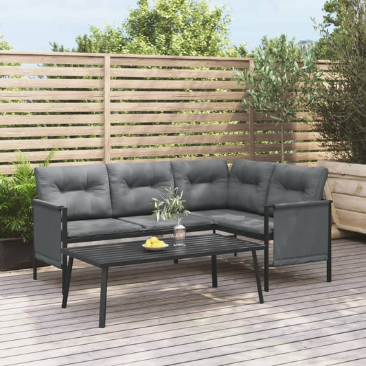 HKH Mesa de Centro de Jardim 110x55x35 Cm Aço - Antracite
