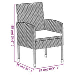 HKH 8 Pcs Conjunto Lounge de Jardim + Almofadões Cinza Pinho Maciço - Cinzeto